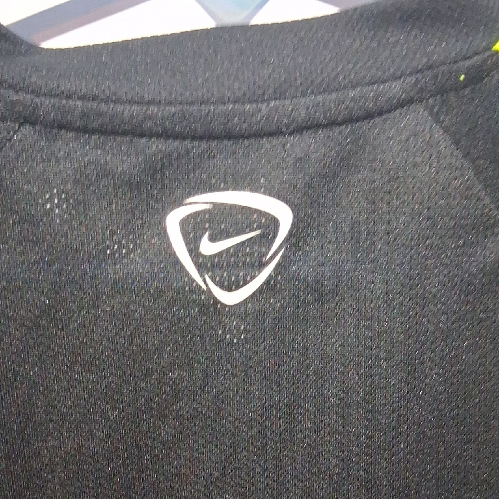 Nike Kids Black Jersey with Neon Yellow Accents - Picture 9 of 13